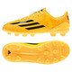 ハードグラウンド用サッカースパイク F10 HG ジュニアサイズ 20.0cm ソーラーゴールド×コアブラック×コアブラック [M25025-200]