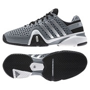 adipower barricade 8+ テニスシューズ メンズ 26.5cm グレー/シルバーメット/コアブラック [M25343-265]