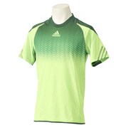 M33599-IOL58-J/O [adizero 半袖Tシャツ メンズ Oサイズ ソーラーグリーン×ブラック]