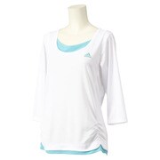 M39381-ITT56-J/L [Essentials レイヤード 七分袖　Tシャツ レディース Lサイズ ホワイト]