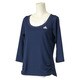 M39383-ITT56-J/M [Essentials レイヤード 七分袖　Tシャツ レディース Mサイズ カレッジネイビー]