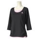 M39384-ITT56-J/L [Essentials レイヤード 七分袖　Tシャツ レディース Lサイズ ブラック]