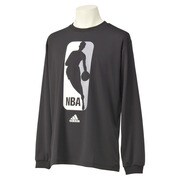 S04626-AH772-S [NBA ロゴ 長袖Tシャツ メンズ Sサイズ ブラック×ホワイト]