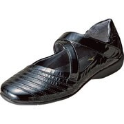 SELECT120 ウォーキングシューズ レディース 22.5cm エナメルブラック [B1GH146009]