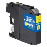 互換リサイクルインクカートリッジ ブラザー LC113Y（染料） イエロー 日本製 JIT-B113Y