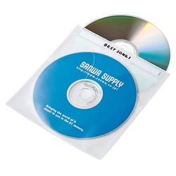 DVD CD不織布ケース 50枚入り ホワイト FCD-FN50WN
