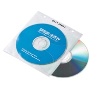 DVD CD不織布ケース リング穴付き 100枚入り ホワイト FCD-FR100WN