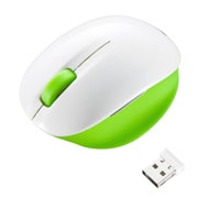 ワイヤレスブルーLEDマウス ライムグリーン&ホワイト MA-WBL30WG