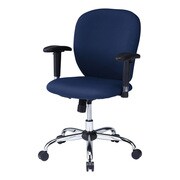 オフィスチェア 肘付き ブルー SNC-T149ABL
