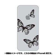 ip6-oc0065-uvbase-clbk [クリアスタンプ iPhone 6/6s 4.7インチ バタフライ&アップルBK]
