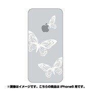 ip6-oc0065-uvbase-clwh [クリアスタンプ iPhone 6/6s 4.7インチ バタフライ&アップルWH]