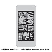 ip6l-oc0081-uvbase-clbk [クリアスタンプ iPhone 6 Plus 5.5インチ コミックアップルBK]