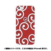 ip6-0224-uvbase-cl [デザインケース iPhone 6/6s 4.7インチ カラクサモヨウ アカ]