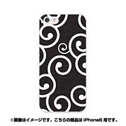 ip6-0225-uvbase-cl [デザインケース iPhone 6/6s 4.7インチ カラクサモヨウ クロ]