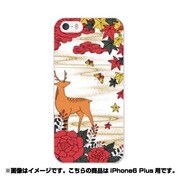 ip6l-0173-uvbase-cl [デザインケース iPhone 6 Plus/6s Plus 5.5インチ ハナフダ 紅葉ニ鹿 シロ]