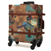 スタンプ柄トランクキャリー 旅行日数目安:2~3泊 41L ブラウンスタンプ 7104-56