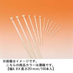 T60S-HS [MSタイ 幅4.8×長さ251mm 屋内用 100本入 薄緑]