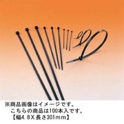 T60R-HSW [MSタイ 幅4.8×長さ301mm 屋外用 100本入 黒]