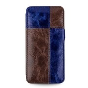 CBR-APIP6LMS4CBPBP [BONRONI Premium Leather Case for iPhone 6 Plus/6s Plus Plutus 青/濃茶]