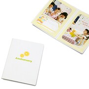 ポケット台紙 Anniversary/マーガレット L2面(タテ) ホワイト メッセージカード付