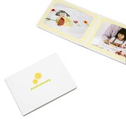 ポケット台紙 Anniversary/マーガレット L2面(ヨコ) ホワイト メッセージカード付