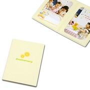 ポケット台紙 Anniversary/マーガレット L2面(タテ) クリーム メッセージカード付