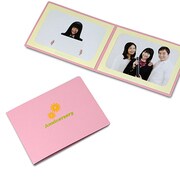 ポケット台紙 Anniversary/マーガレット L2面(ヨコ) ピンク メッセージカード付