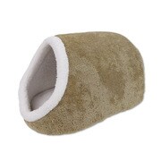 ペット用ベッド [ペットプロ 犬猫用 ソフトボアロングドーム ベージュ]