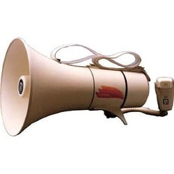 TM208 [ショルダータイプメガホン13Wホイッスル音付き（電池別売）]