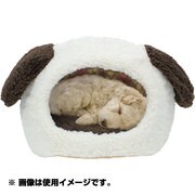 NN82 [ぬくふかハウス 犬型 S クリーム ピンクアーガイル]