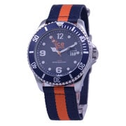 Ice-Polo(アイスポロ)ダーク ブルー&オレンジ シルバーシャイニー ビッグ クオーツ メンズ 正規輸入品 PO.DBO.B.N.14