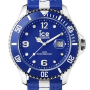 Ice-Polo(アイスポロ)ナイトブルー&ホワイト シルバーシャイニー ビッグ クオーツ メンズ 正規輸入品 PO.NBW.B.N.14