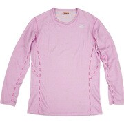 ブレスサーモ・ミドルウエイトクルーネック長袖シャツ レディース M ピンク [73CW31164]