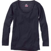 ブレスサーモ エブリ・ラウンドネック長袖シャツ レディース M ブラック [75CW40109]