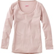 ブレスサーモ エブリ・ラウンドネック長袖シャツ レディース S ベージュ [75CW40149]