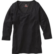 ブレスサーモ エブリ・ラウンドネック7分袖シャツ レディース L ブラック [75CW50209]