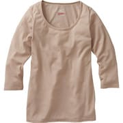 ブレスサーモ エブリ・ラウンドネック7分袖シャツ レディース L ベージュ [75CW50249]