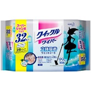 クイックルワイパー [立体吸着ウエットシート 香り残らないタイプ フロア用そうじシート ウエットタイプ 32枚入]
