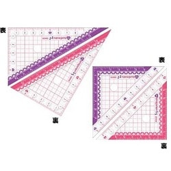ナノピタ ガール 三角定規 10cm リバーシブル SK-7641