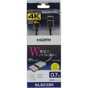 HDMIケーブル イーサネット対応 スーパースリム 亜鉛コネクタ 0.7m ブラック DH-HD14SSD07BK