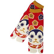 BUZ030260 [和柄足袋くつ下 花猫 レディース 23cm～25cm]