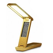 LED充電式 折りたたみ デスクスタンドライト アラーム付 wood PR-L001W-HKI