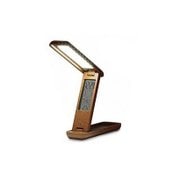 LED充電式 折りたたみ デスクスタンドライト アラーム付 wood PR-L001W-MPL