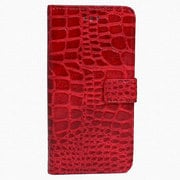 IQ-IP6WA-RD [iPhone 6専用 レザーケース ワニ柄 エナメル 手帳型 レッド]