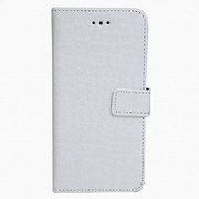 IQ-IP6WA-WH [iPhone 6専用 レザーケース ワニ柄 エナメル 手帳型 ホワイト]