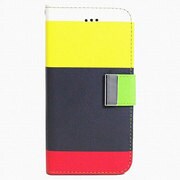 IQ-IP64K-YENV [iPhone 6専用 レザーケース 手帳型 イエロー×ネイビー]