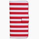 IQ-IP6B1-RDWH [iPhone 6専用 レザーケース ボーダー1 手帳型 レッド×ホワイト]