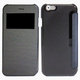 IQ-IP6KO-BK [iPhone 6専用 フリップケース 小窓付き 横開き 手帳型 ブラック]