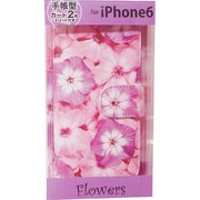 FW6-004 [Flowers パープル iPhone 6/6s 4.7用インチ手帳型ケース]