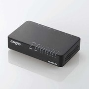 Giga対応Hub 1000BASE-T対応 スイッチングハブ 8ポート プラスチック 電源外付 ブラック EHC-G08PA-B